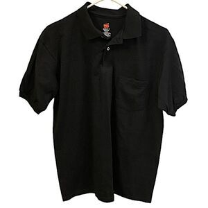 Hanes Polo Men’s Size Medium Comfort Blend With Pocket Golf Shirt Classic